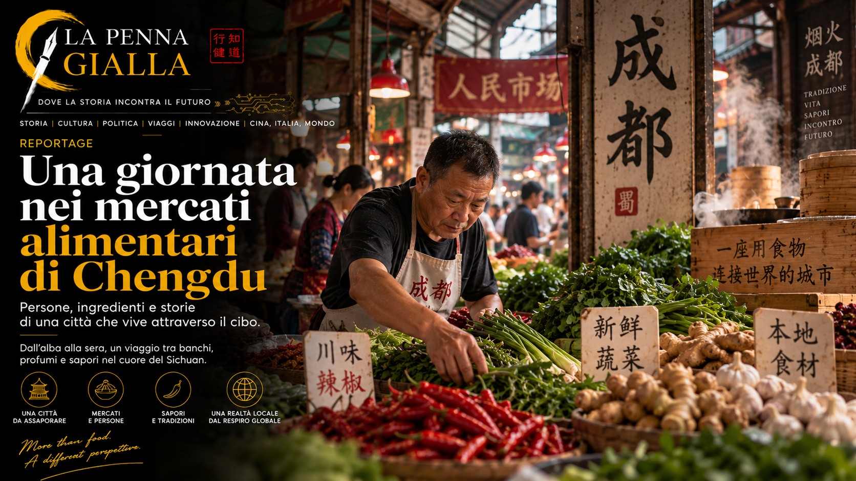 Una giornata nei mercati alimentari di Chengdu